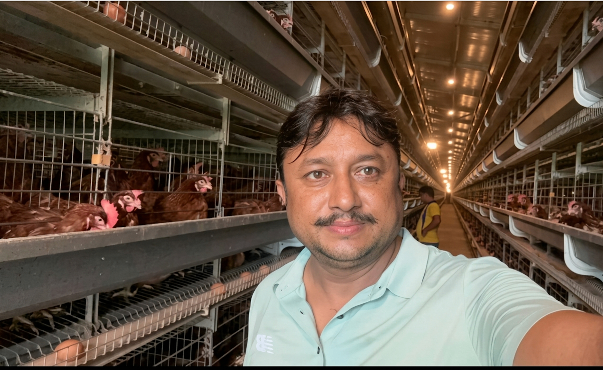 Founder Bibek Bhatta visiting poultry operations